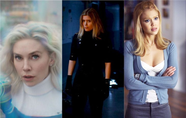 Vanessa Kirby, Kate Mara e Jessica Alba viveram Sue Storm/Mulher Invisível na franquia Quarteto Fantástico (Crédito: Montagem/Divulgação)