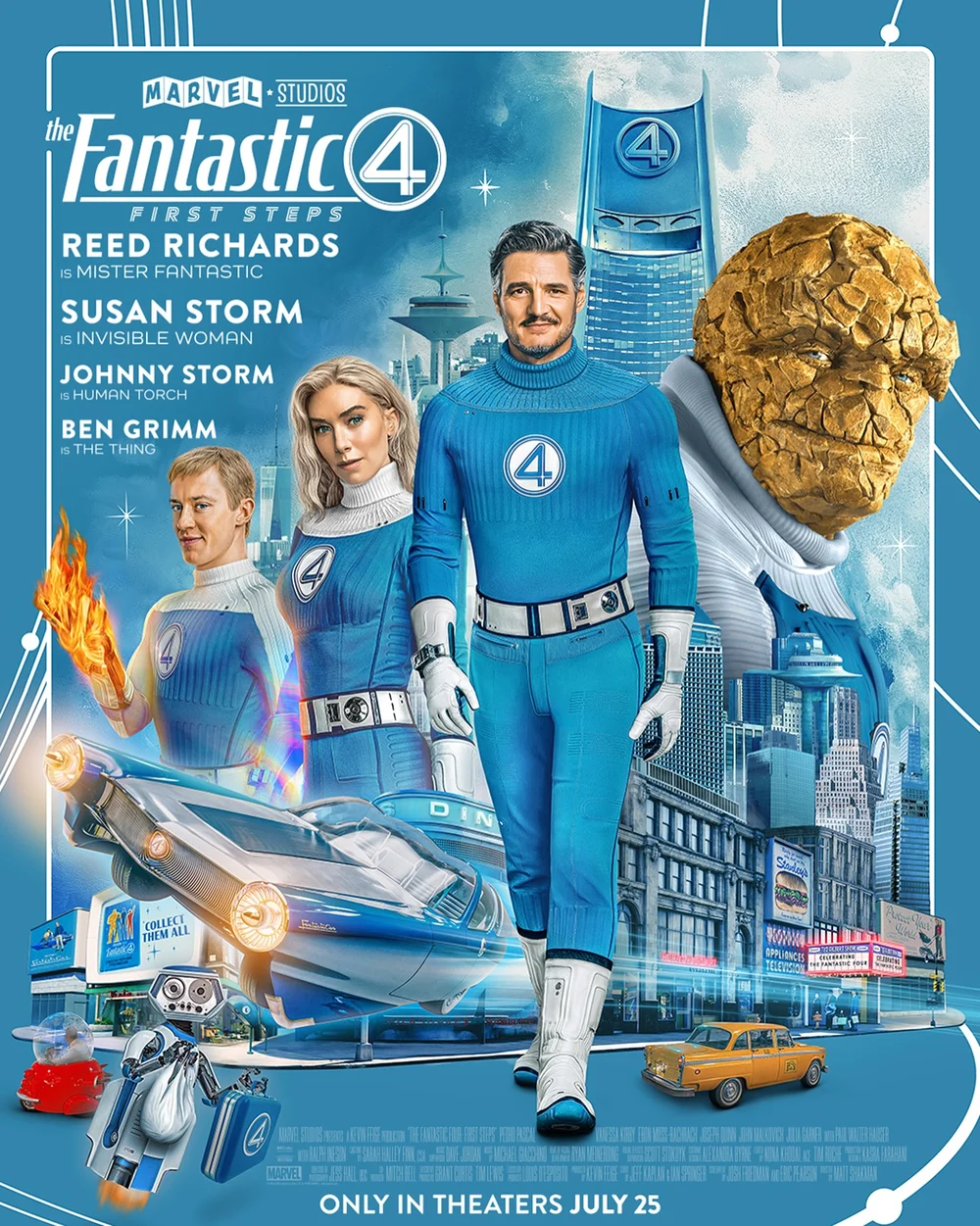 Cartaz do filme Quarteto Fantástico: Primeiros Passos – Divulgação/Walt Disney Pictures