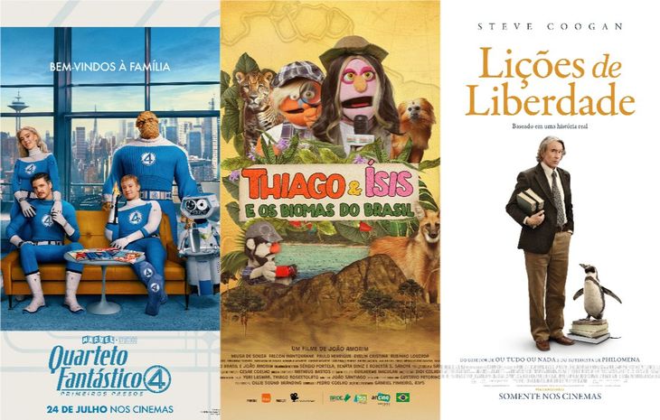 Principais estreias desta semana nos cinemas do Brasil. (Crédito: Reprodução/Montagem)