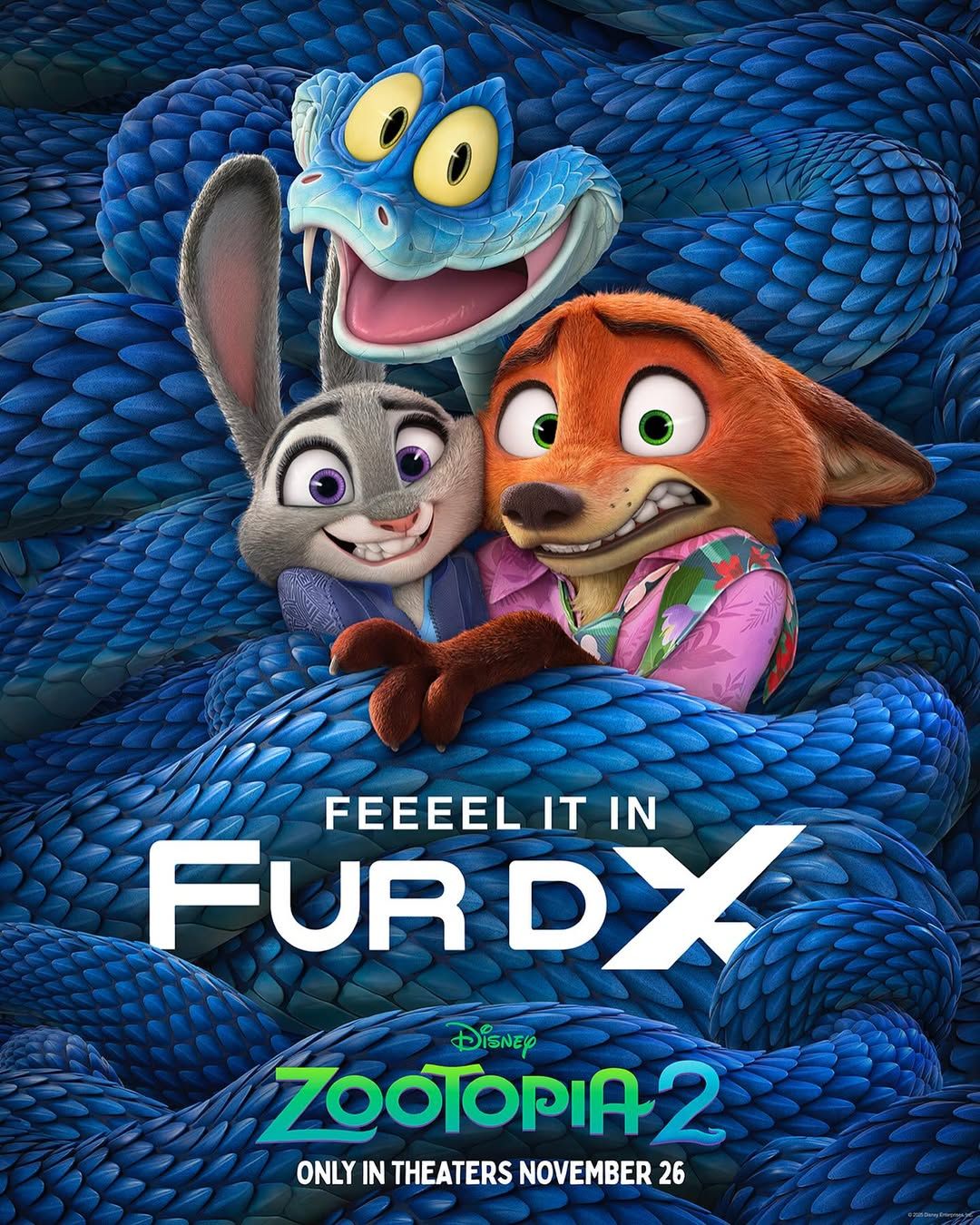 Cartaz do filme Zootopia 2 – Divulgação/Walt Disney Pictures