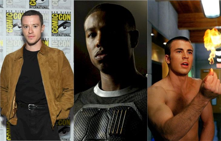 Joseph Quinn, Michael B. Jordan e Chris Evans já interpretaram Johnny Storm/Tocha Humana na franquia Quarteto Fantástico (Crédito: Montagem/Divulgação)