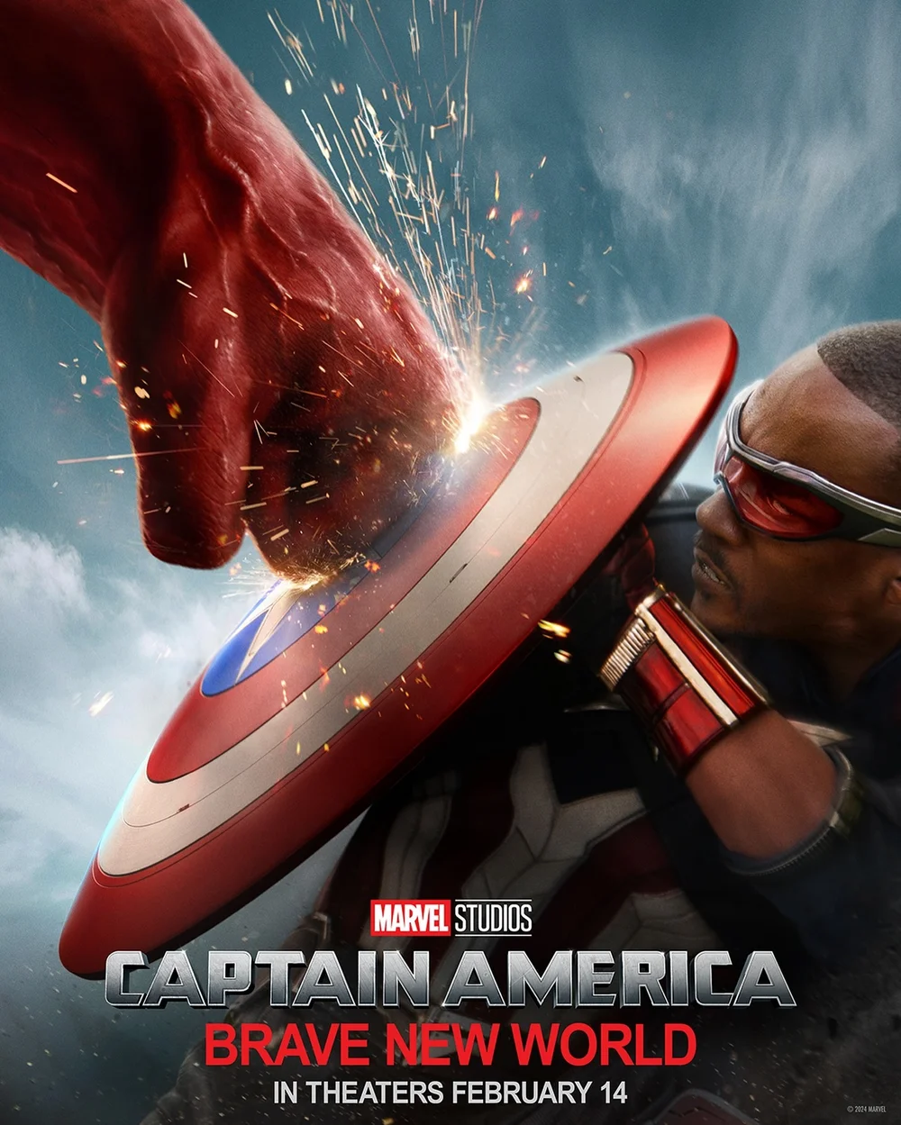 Cartaz divulgado pela Marvel Studios de Capitão América: Admirável Mundo Novo