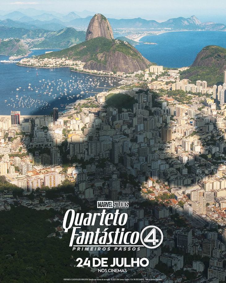 Cartaz do filme Quarteto Fantástico: Primeiros Passos – Divulgação/Walt Disney Pictures